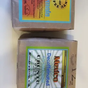 Good local coffee selection.