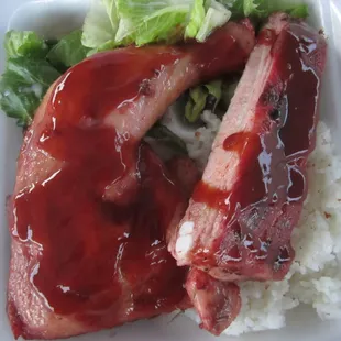 Chicken and rib combo