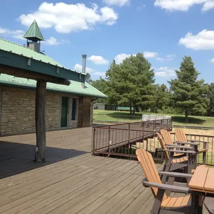 The lodge and the deck