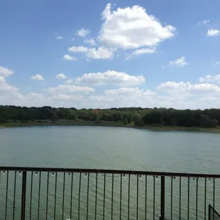 The deck outside the lodge