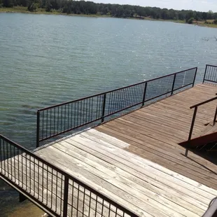 The deck outside the lodge