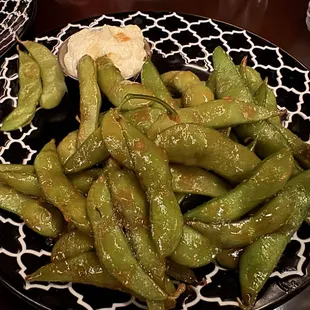 Spicy Garlic Edamame