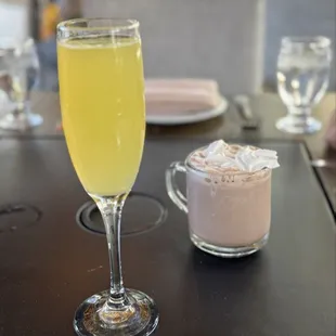 Hot chocolate is good.