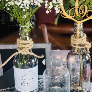 Table decorations were beautiful.