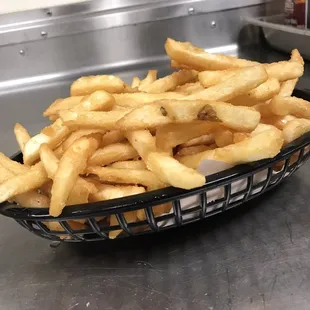 a basket of french fries