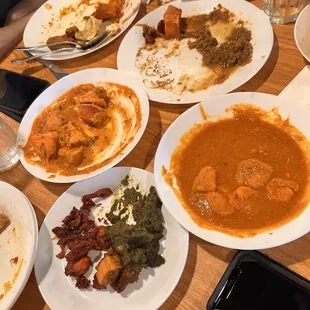 a table full of food