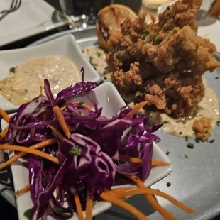a plate of food on a table