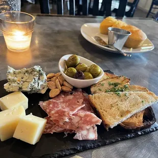 Charcuterie board (very sweet but not salty blue cheese)