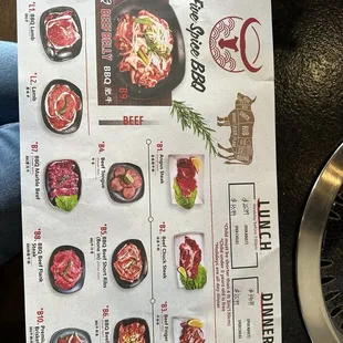 menu, sushi and sashimi