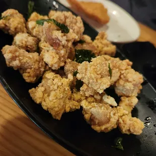 a plate of fried food