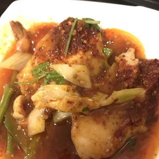 Boiled Fish Filet in Spicy Broth