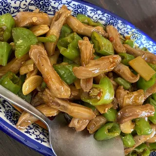 Duck Tongue with Spicy Green Pepper