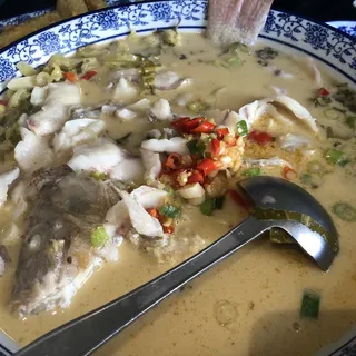 Fish Filet with Pickled Vegetable Soup