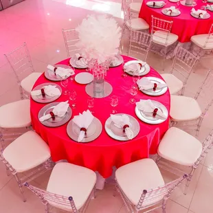 Absolutely no extra cost for any decoration. Anything and everything we have is included in our base price of $15.00 per person.