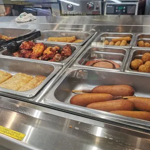 a variety of food items