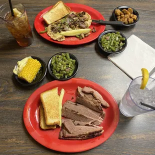 Chopped brisket and Southwest grilled chicken