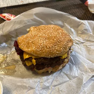 3/10 burger and to top it off waited 20 min in the drive threw for my food and it was all soggy and cold