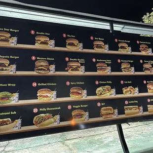 Drive-thru menu