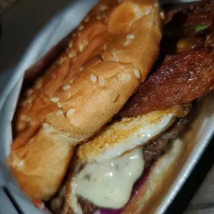 bacon, egg, and cheese
