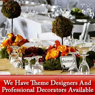 Five Start Catering has thremed decorations and designs for any party or event!