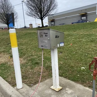 a parking meter and a fire hydrant