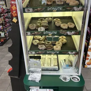 a display of donuts