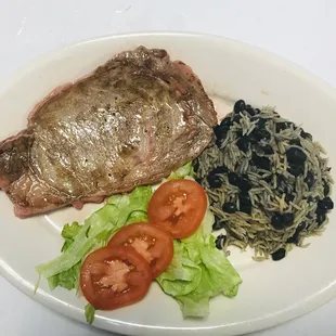 Rideye steak platter