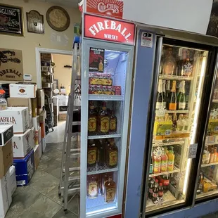 a store with a refrigerator