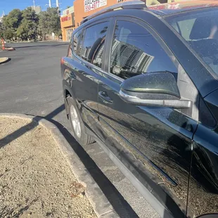 a car parked on the side of the road