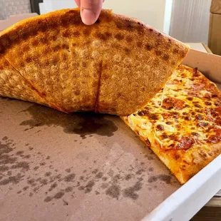 Undercarriage of Large Combo Pizza!