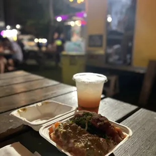 Ginger scallion miso salmon &amp; shoyu ahi tuna (smaller size)