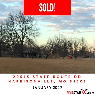 29515 State Route Dd, Harrisonville, Missouri 64701 County: Cass County, MO Sold: January 2017