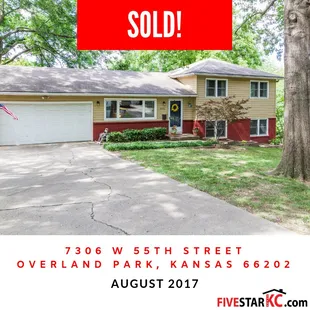 7306 W 55th Street, Overland Park, Kansas 66202 Subdivision: Oakdale County: Johnson County, KS Sold: August 2017