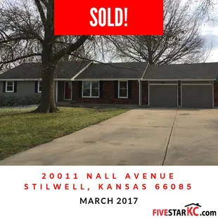 20011 Nall Avenue, Stilwell, Kansas 66085 County: Johnson Sold: March 2017