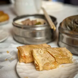 Tofu skin shrimp dim sum