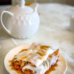 BBQ pork rice noodle roll