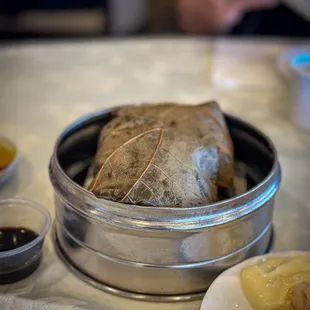 Sticky rice in lotus leaf