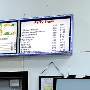 Party Tray prices