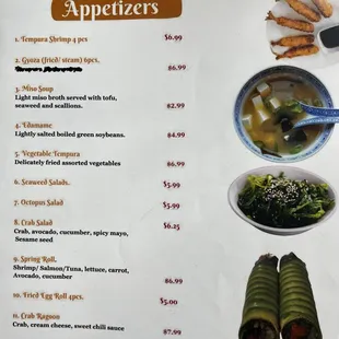 soups and chowder, menu