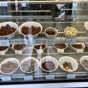 a variety of chocolates