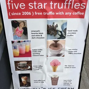 a sign for five star truffles