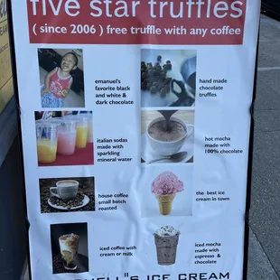 a sign for a coffee shop