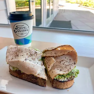 Turkey toast with avocado