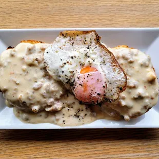 Biscuits &amp; Gravy w/ Fried Egg