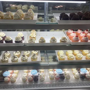 a variety of cupcakes