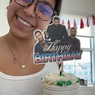 Surprise birthday cake by 5 to 9 Bakery!