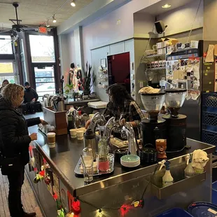 customers in a coffee shop