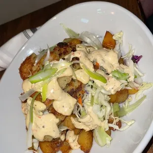 Potato crusted walleye
