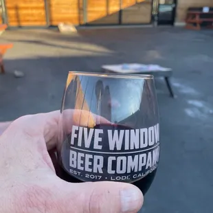 Corn hole and wine what can better