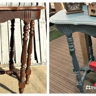 Before &amp; after using Miss Mustard Seed's Milk Paint.